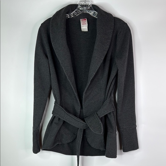 The North Face Tadasana Gray Wrap Open Cardigan Size Small - Picture 1 of 8